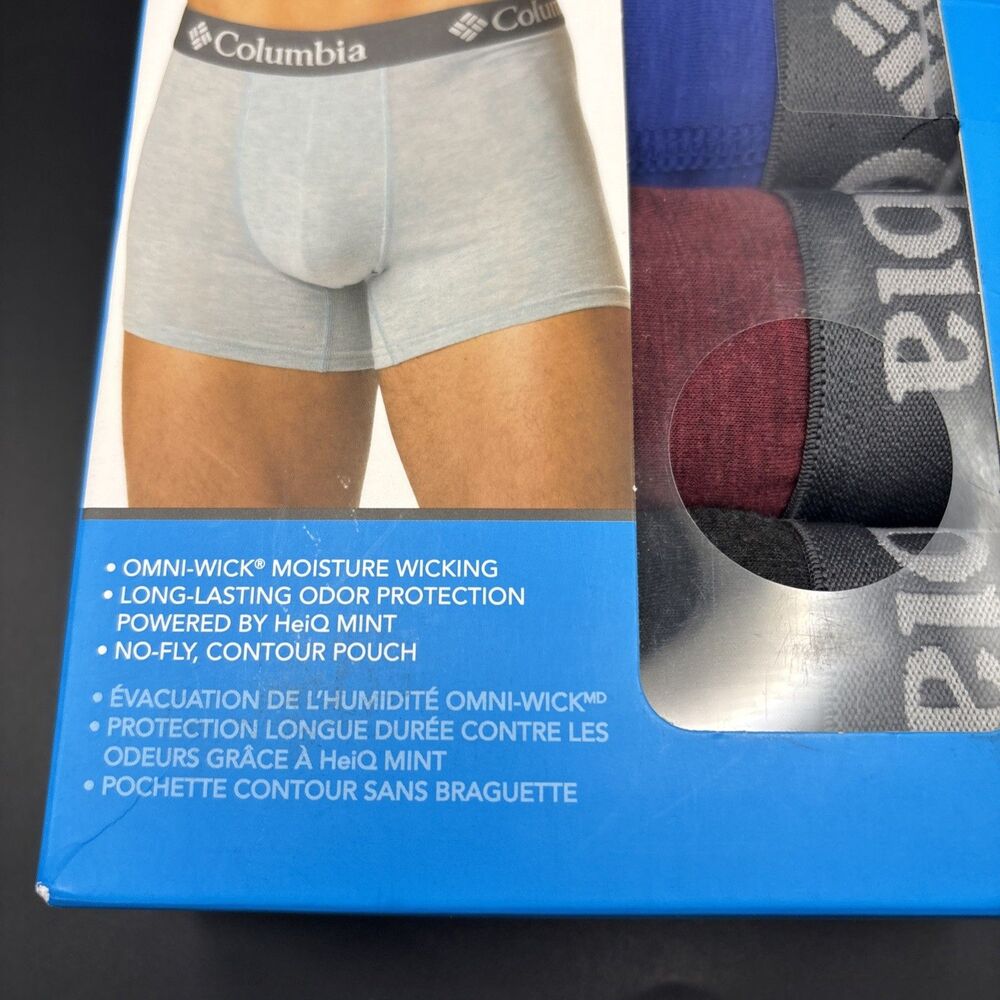 Columbia Mens Performance Stretch Boxer Briefs 4-Pack Size Small NEW - Picture 2 of 6